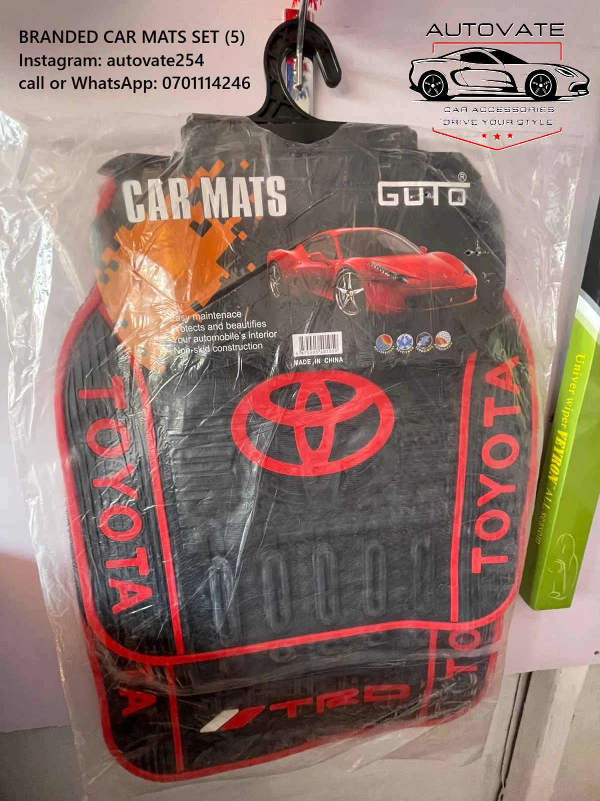5 Piece Branded Car Mat available at Autovate254 Nairobi