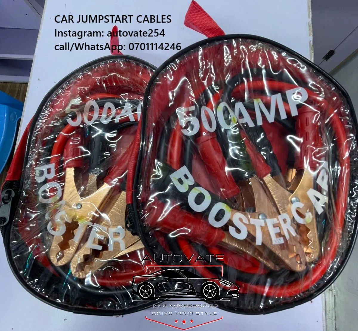 Jumpstart Cables available at Autovate254 Nairobi